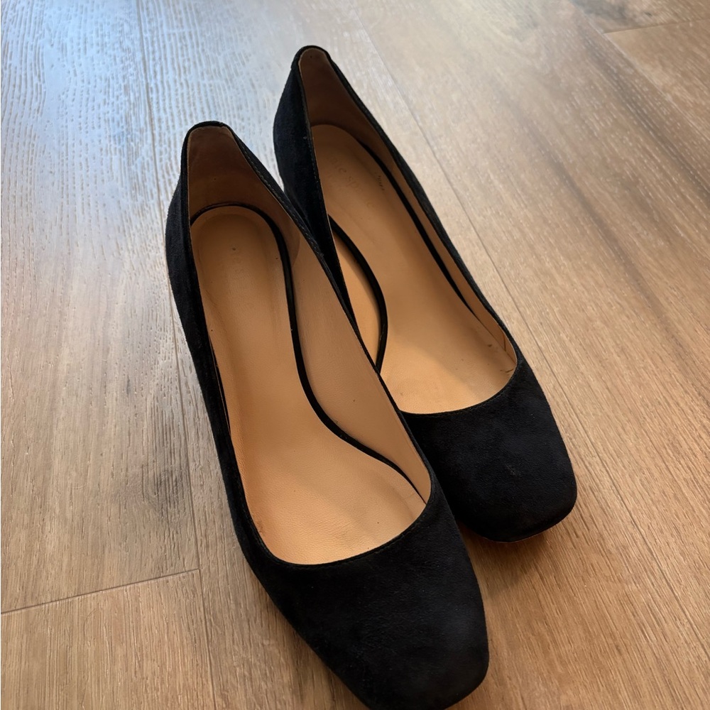 Kate Spade Black Suede Heels